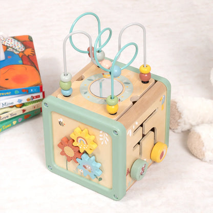 Cubo de Actividades 5 en 1 Montessori Madera | +18 meses