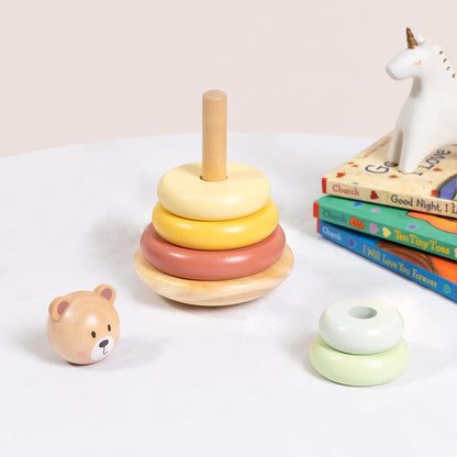 Apilador Osito Montessori de Madera │ Motricidad Fina +12 Meses
