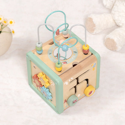 Cubo de Actividades 5 en 1 Montessori Madera | +18 meses