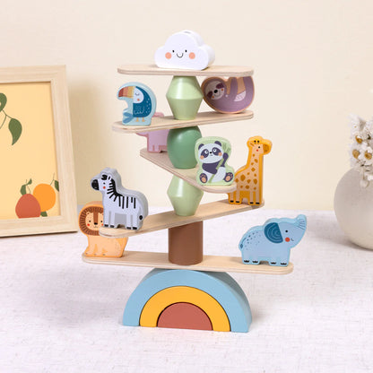 Animales Apilables Montessori de Equilibrio │ Madera +18 Meses