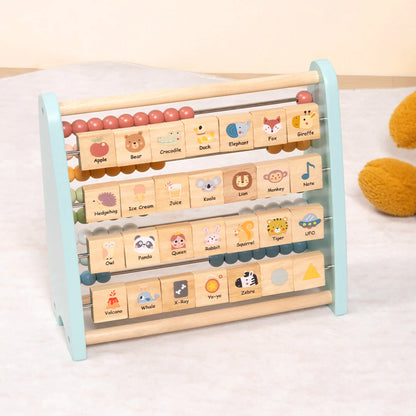 Ábaco Doble Cara Montessori │ Números y Letras │ Madera +2 Años