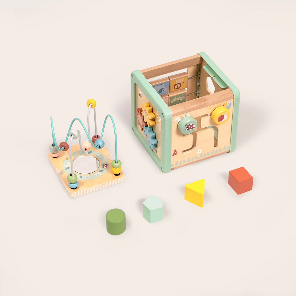Cubo de Actividades 5 en 1 Montessori Madera | +18 meses