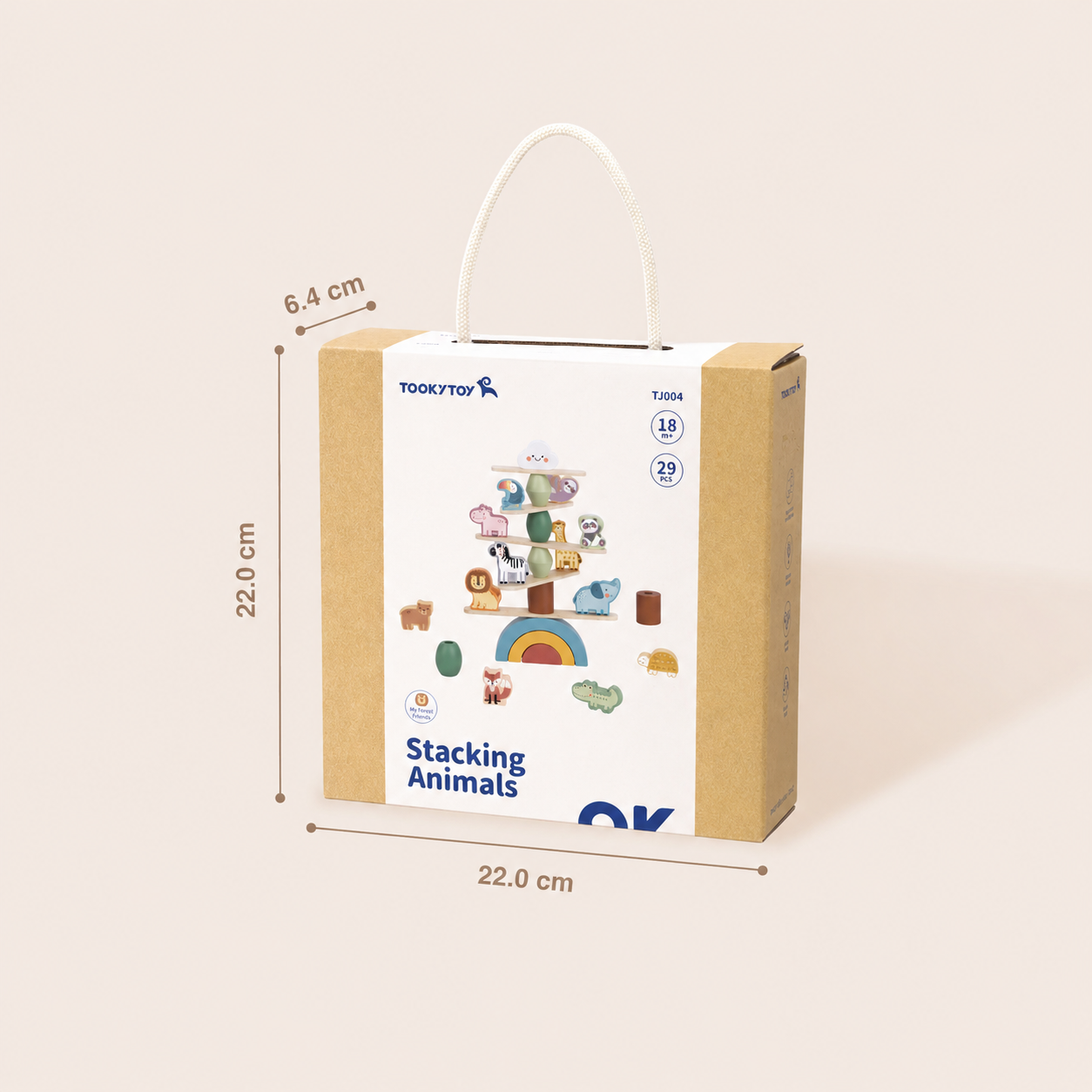 Animales Apilables Montessori de Equilibrio │ Madera +18 Meses